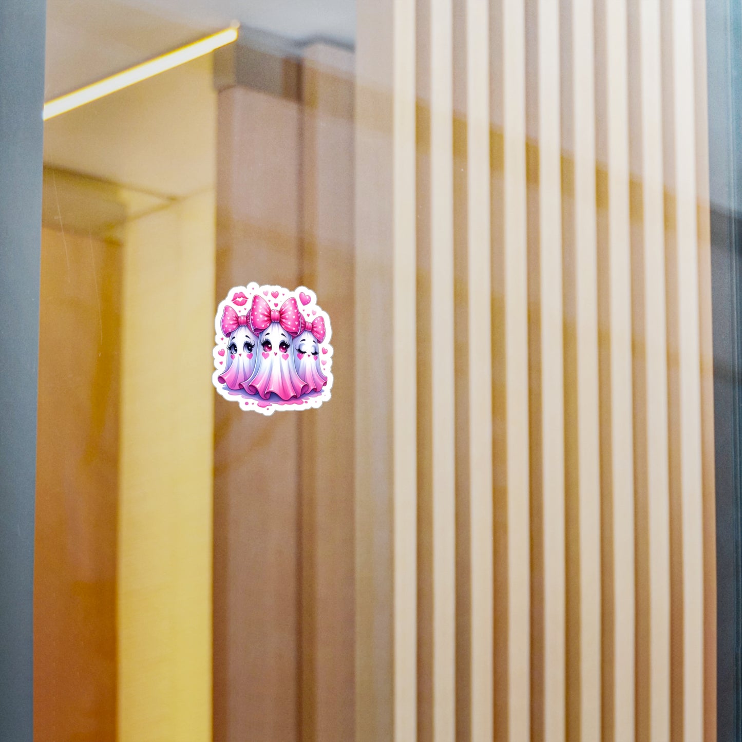 Pink Ghost Kiss-Cut Vinyl Decals
