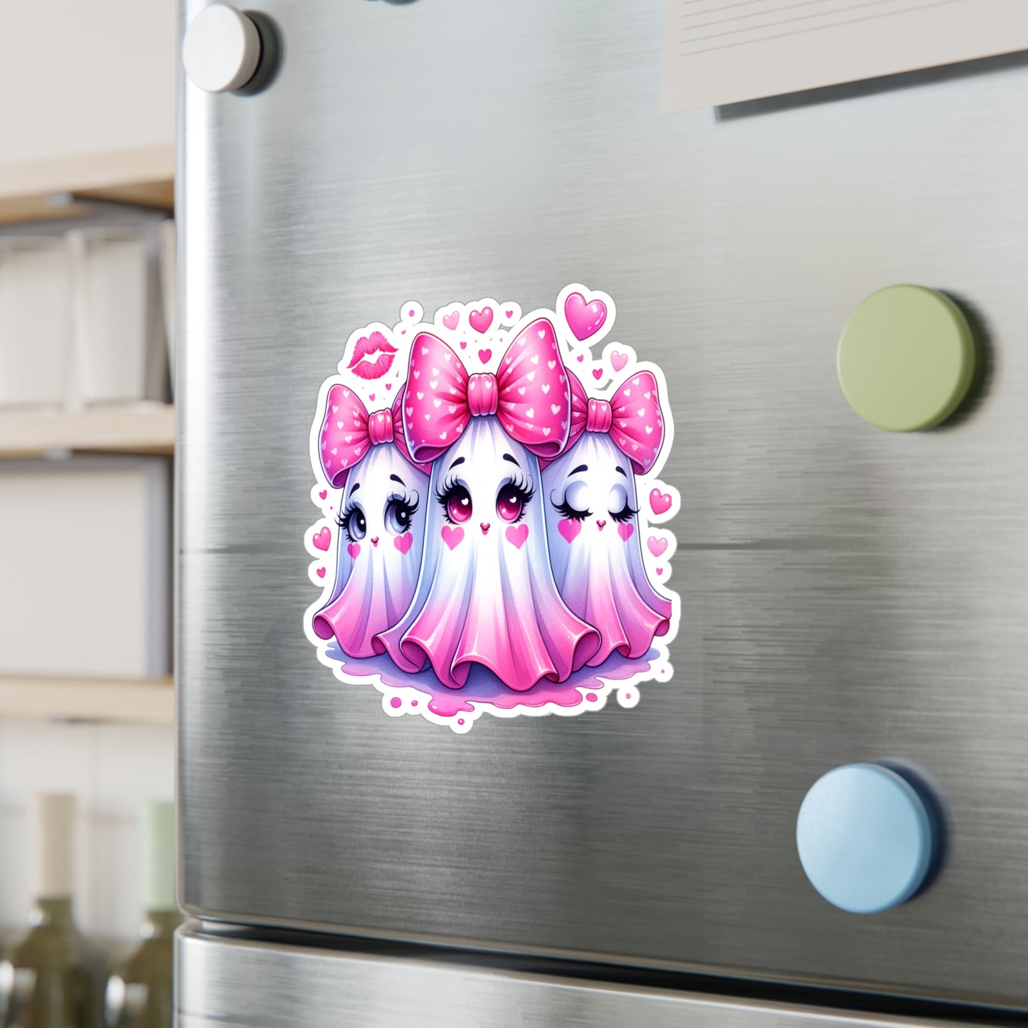 Pink Ghost Kiss-Cut Vinyl Decals