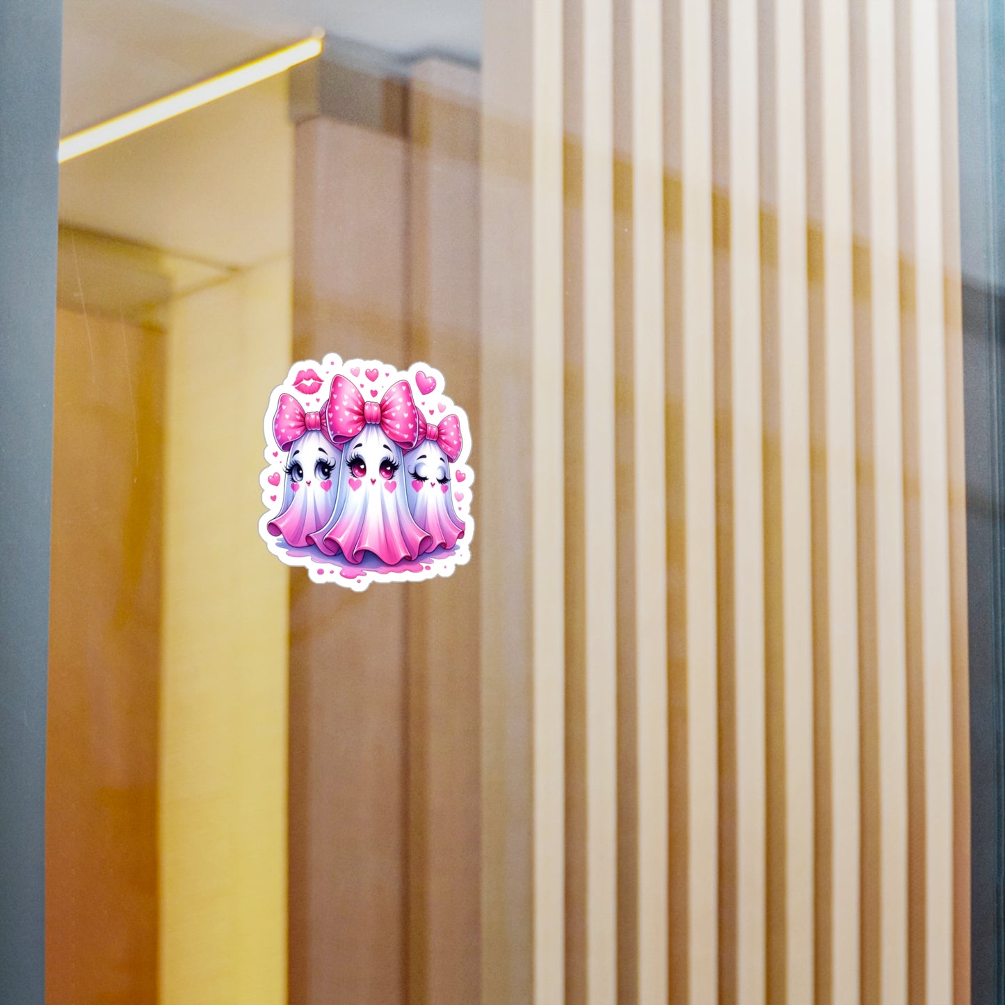 Pink Ghost Kiss-Cut Vinyl Decals