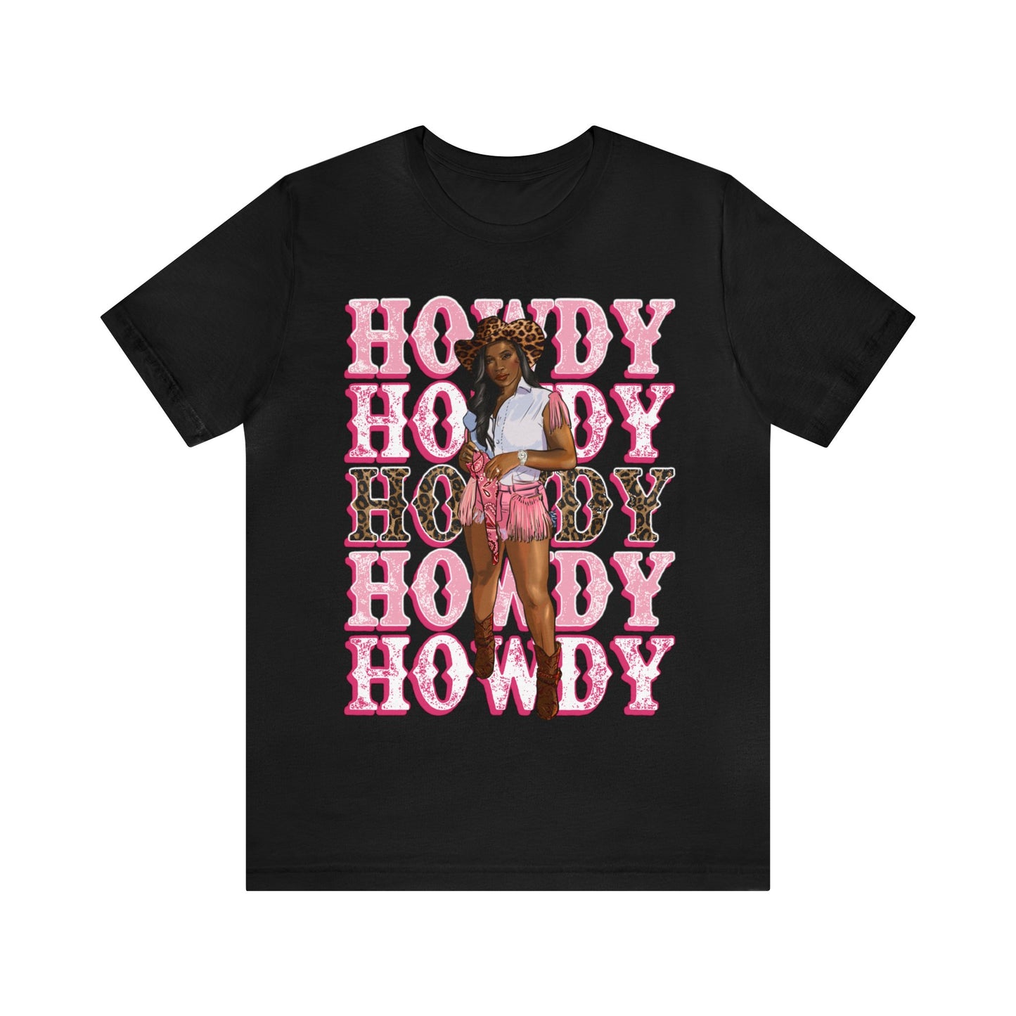 Howdy Black Cowgirl Unisex Tee