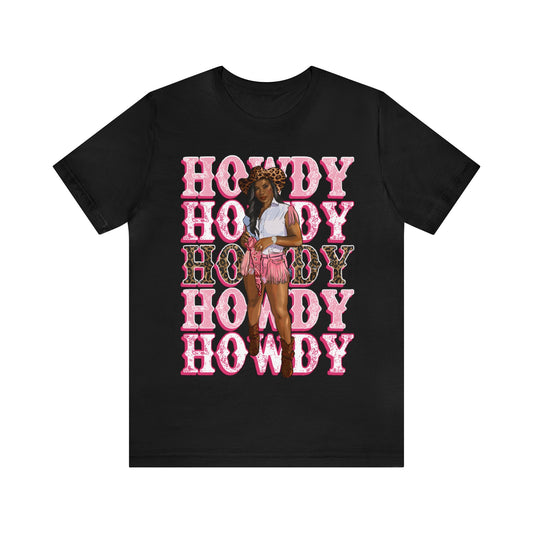 Howdy Black Cowgirl Unisex Tee