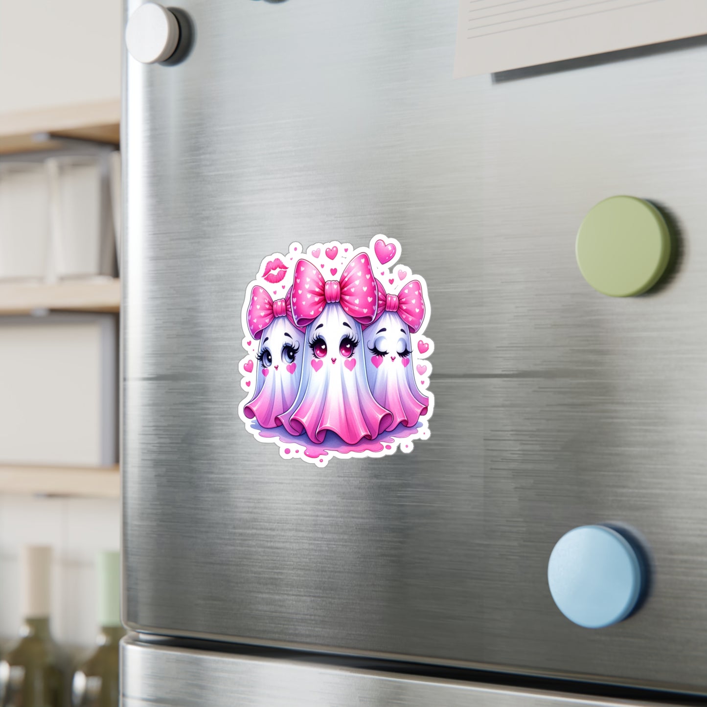 Pink Ghost Kiss-Cut Vinyl Decals