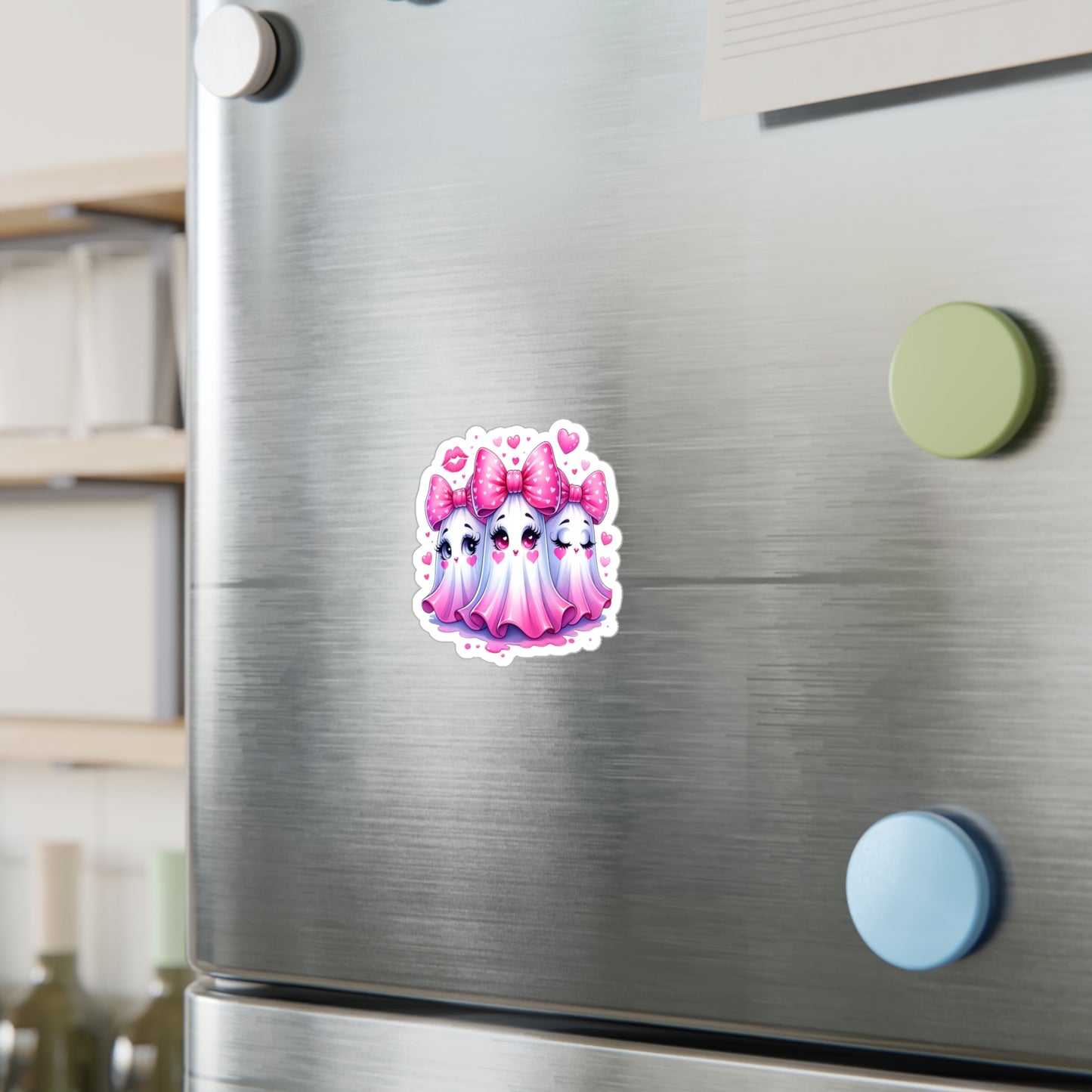 Pink Ghost Kiss-Cut Vinyl Decals