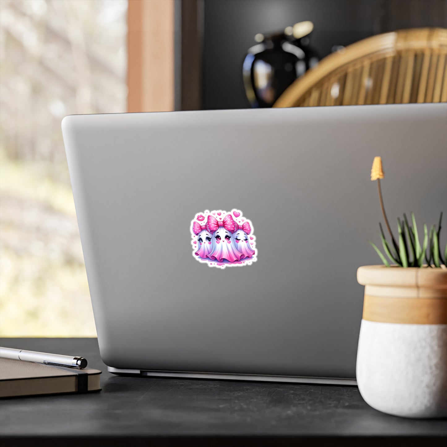 Pink Ghost Kiss-Cut Vinyl Decals