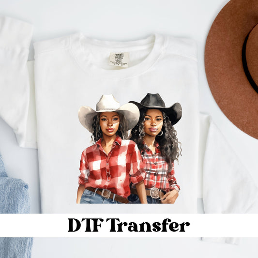 Black Cowgirl DTF Transfer