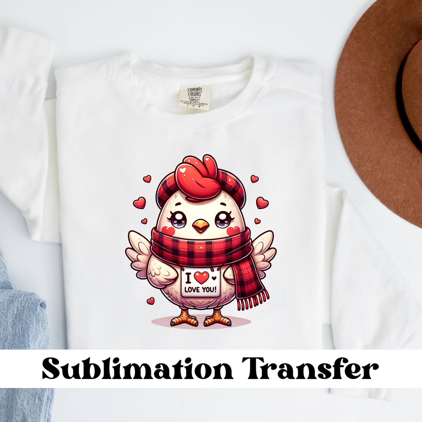I Love You Sublimation Transfer