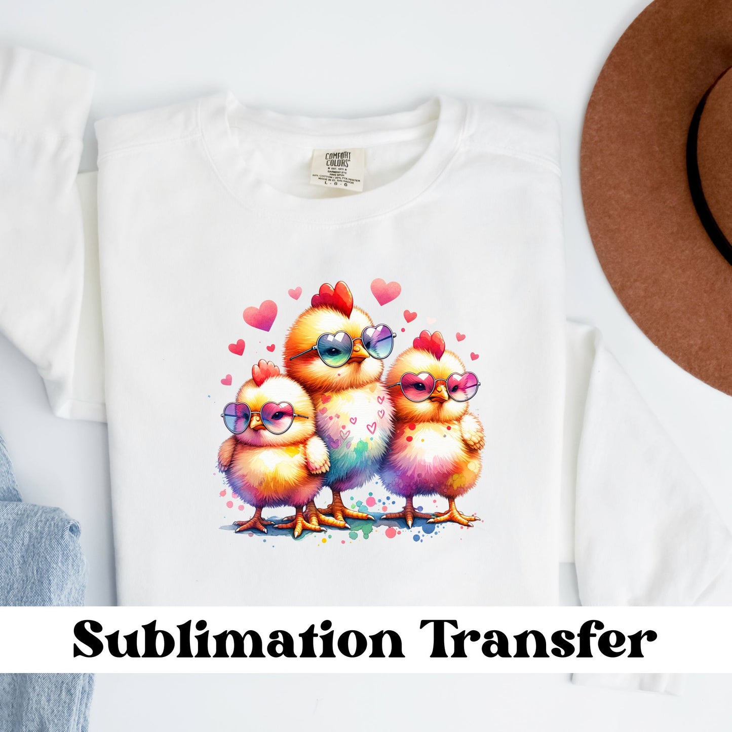 Cool Chickens Sublimation Transfer
