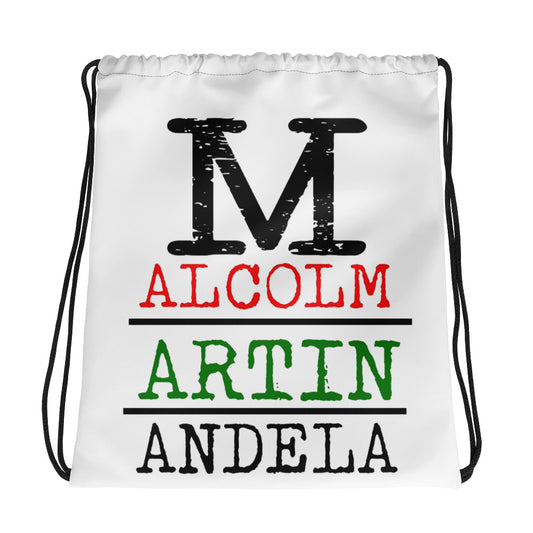 Malcolm Martin Mandela Drawstring Bag