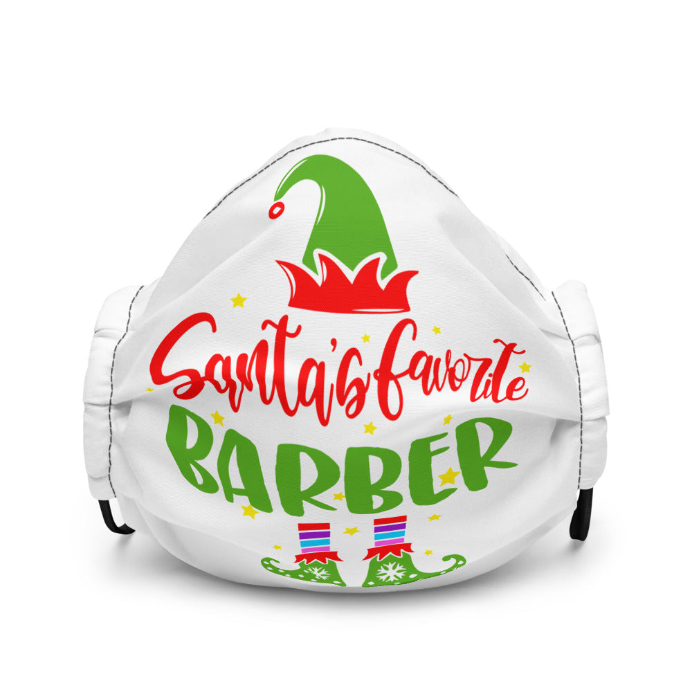 Santa's Favorite Barber Premium Face Mask