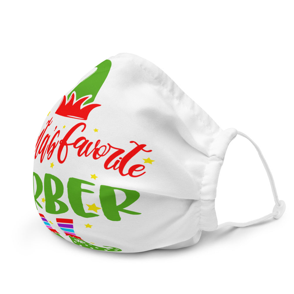 Santa's Favorite Barber Premium Face Mask