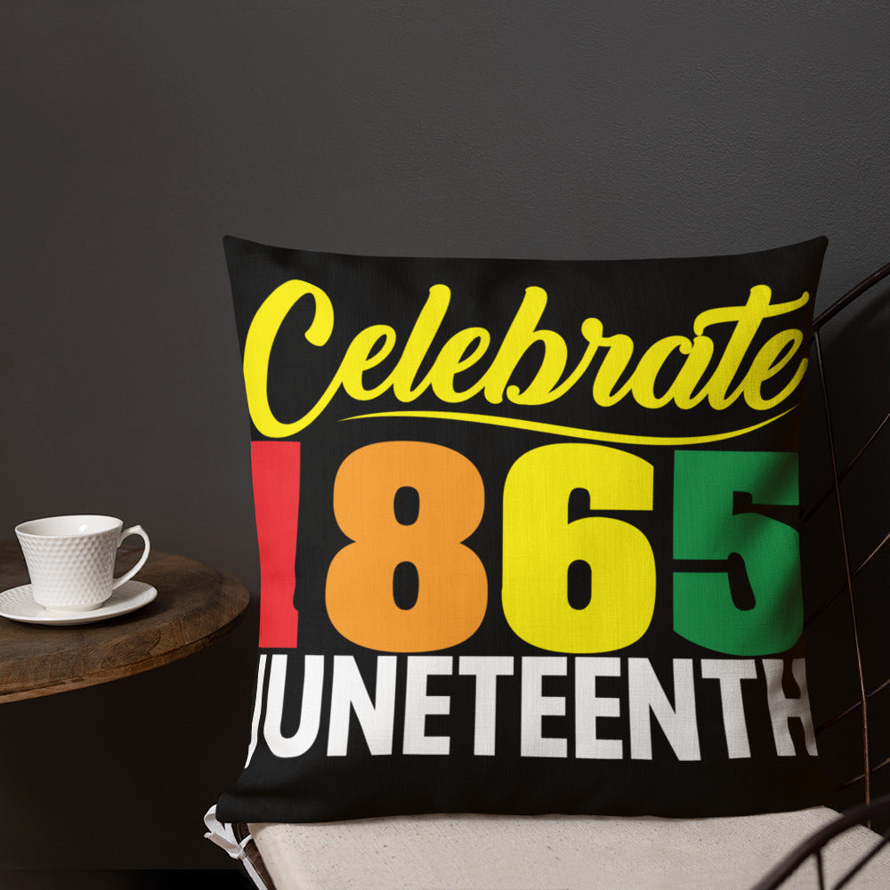 Celebrate 1865 Juneteenth Premium Pillow