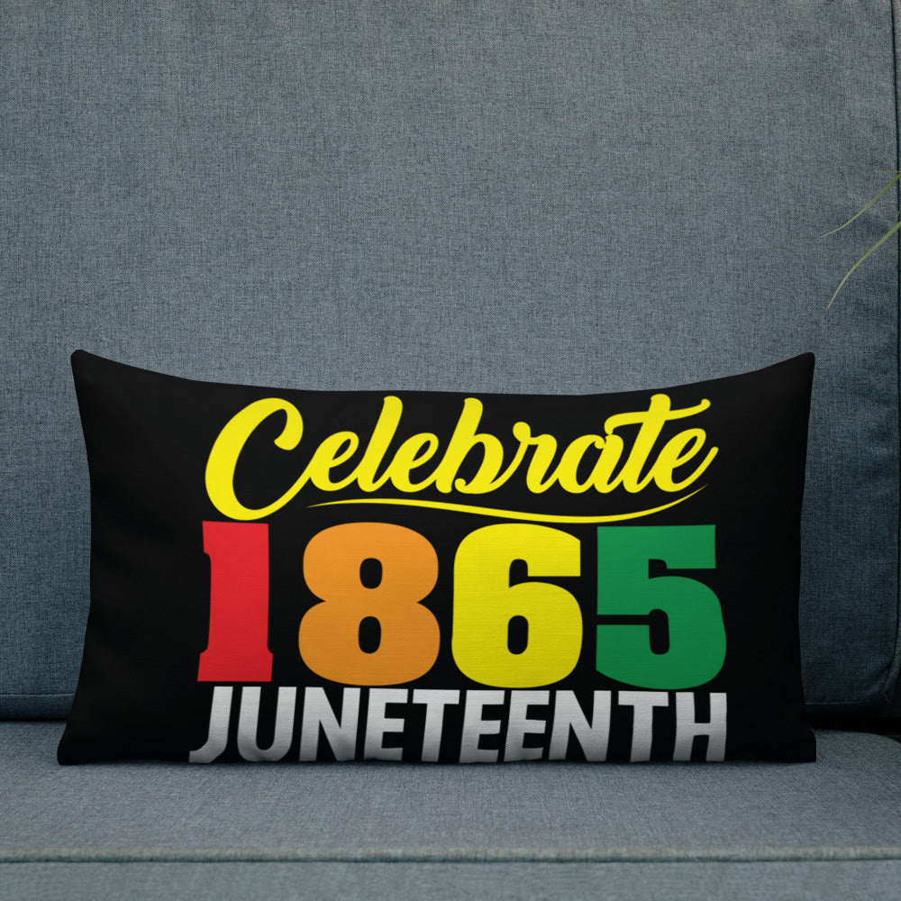 Celebrate 1865 Juneteenth Premium Pillow