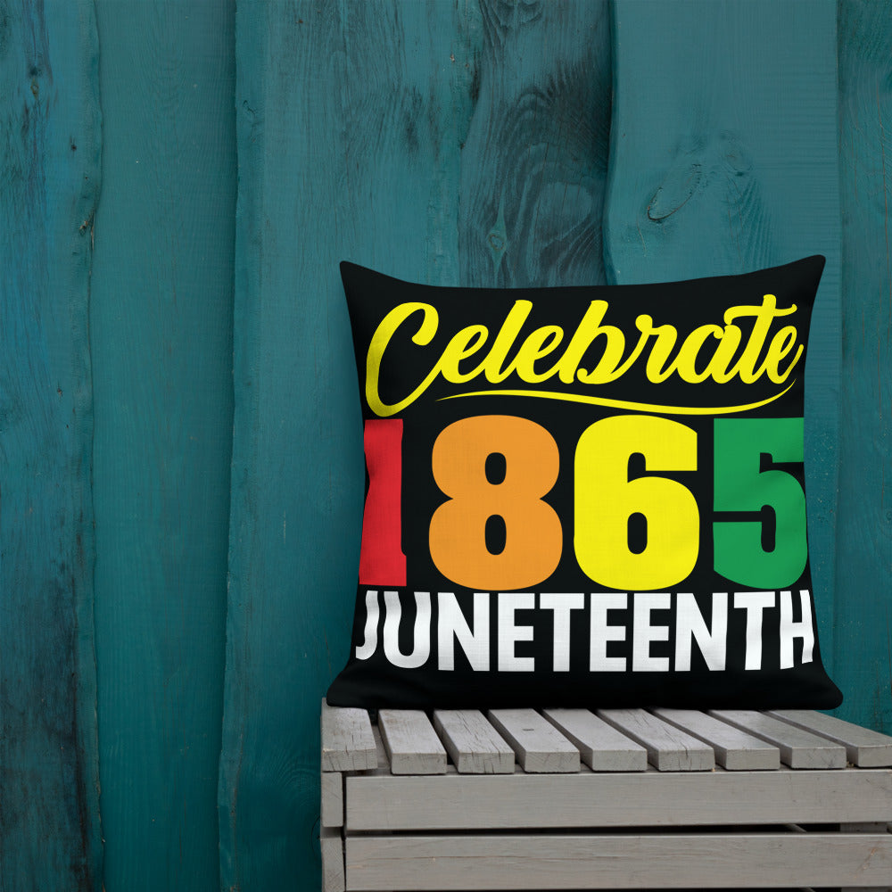Celebrate 1865 Juneteenth Premium Pillow