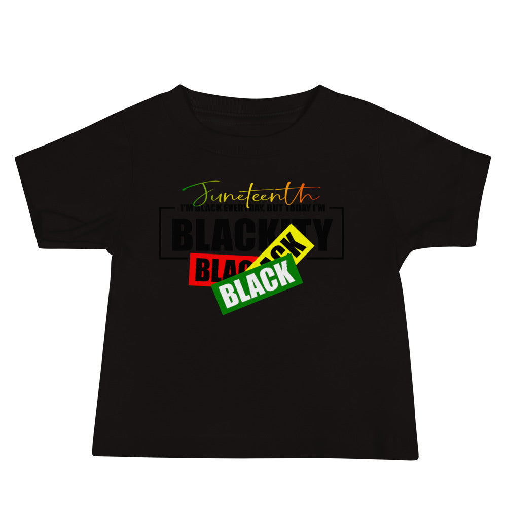 Juneteenth Black Black Premium Soft Unisex Baby Tee