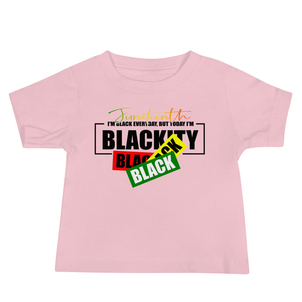 Juneteenth Black Black Premium Soft Unisex Baby Tee