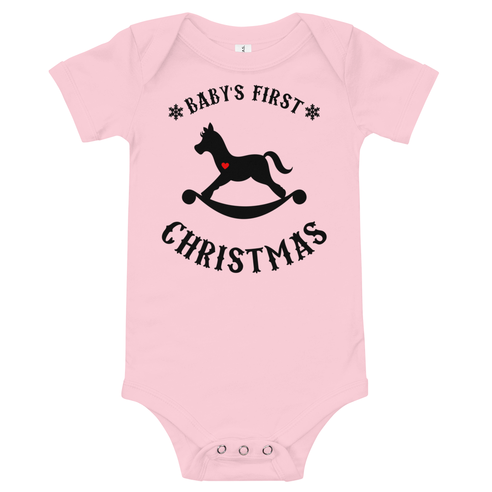 Baby's First Christmas Rocker Premium Soft Onesie