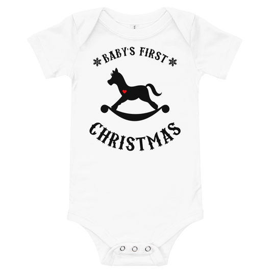 Baby's First Christmas Rocker Premium Soft Onesie