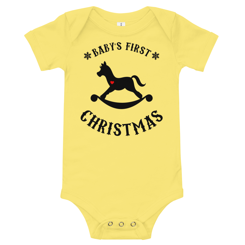 Baby's First Christmas Rocker Premium Soft Onesie