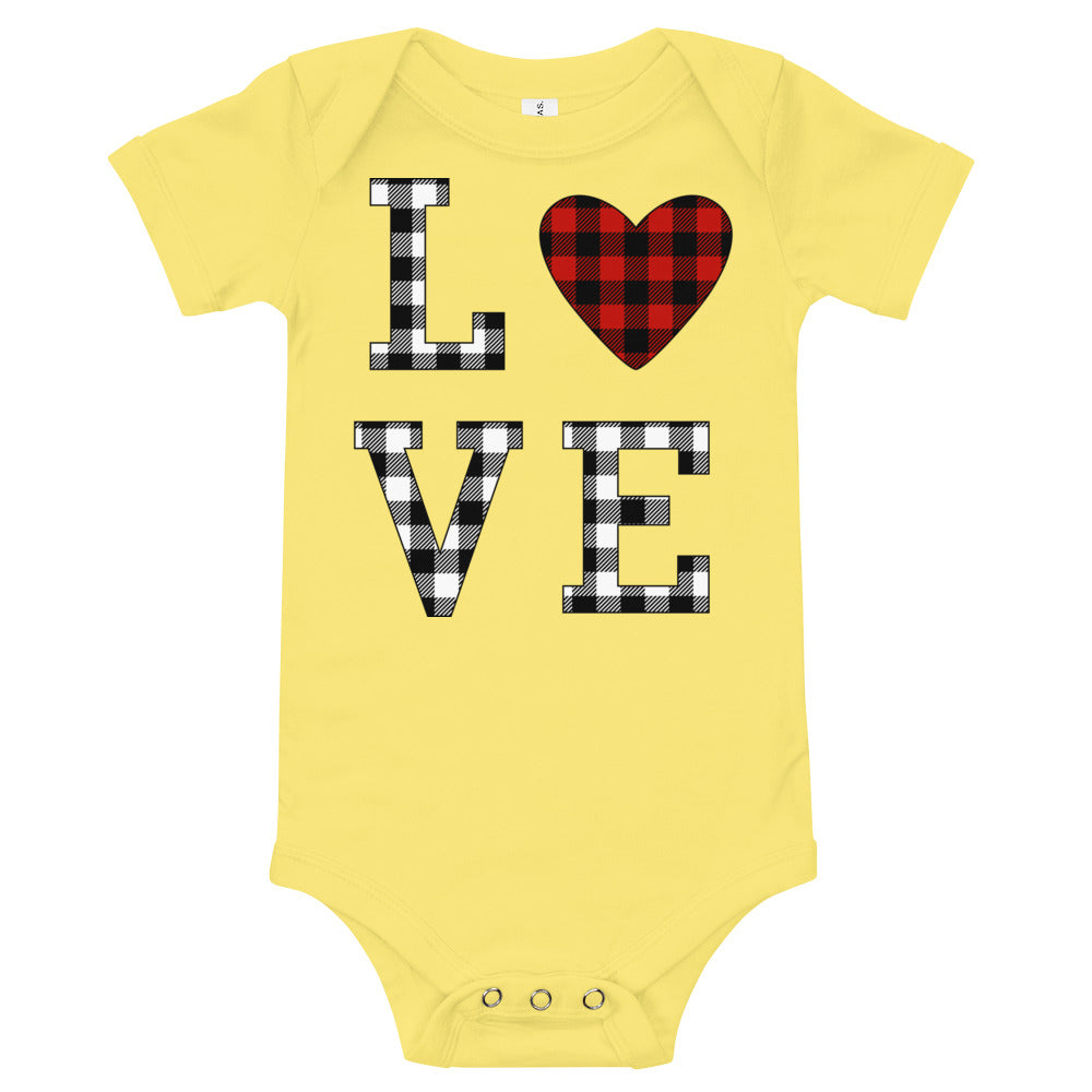 Plaid Love Premium Soft Onesie