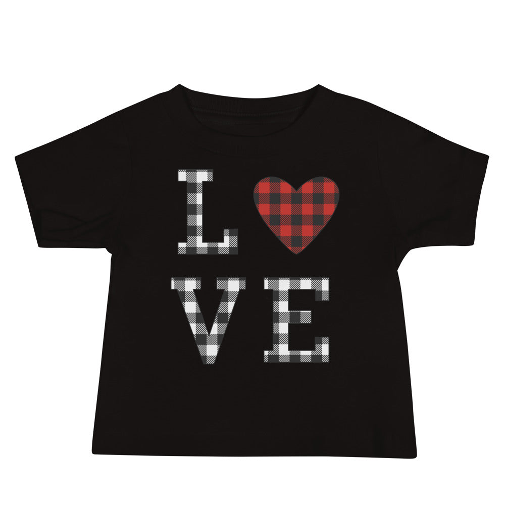 Plaid Love Premium Soft Baby Tee