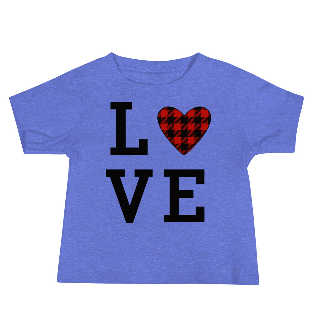 Plaid Love Premium Soft Baby Tee