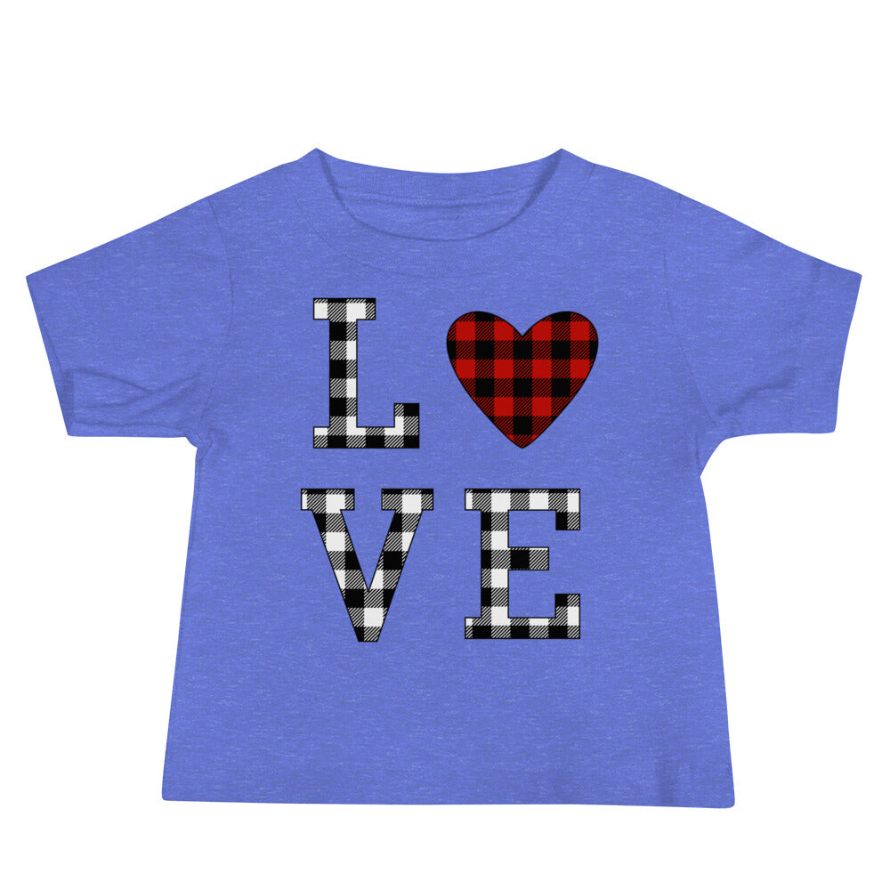 Plaid Love Premium Soft Baby Tee