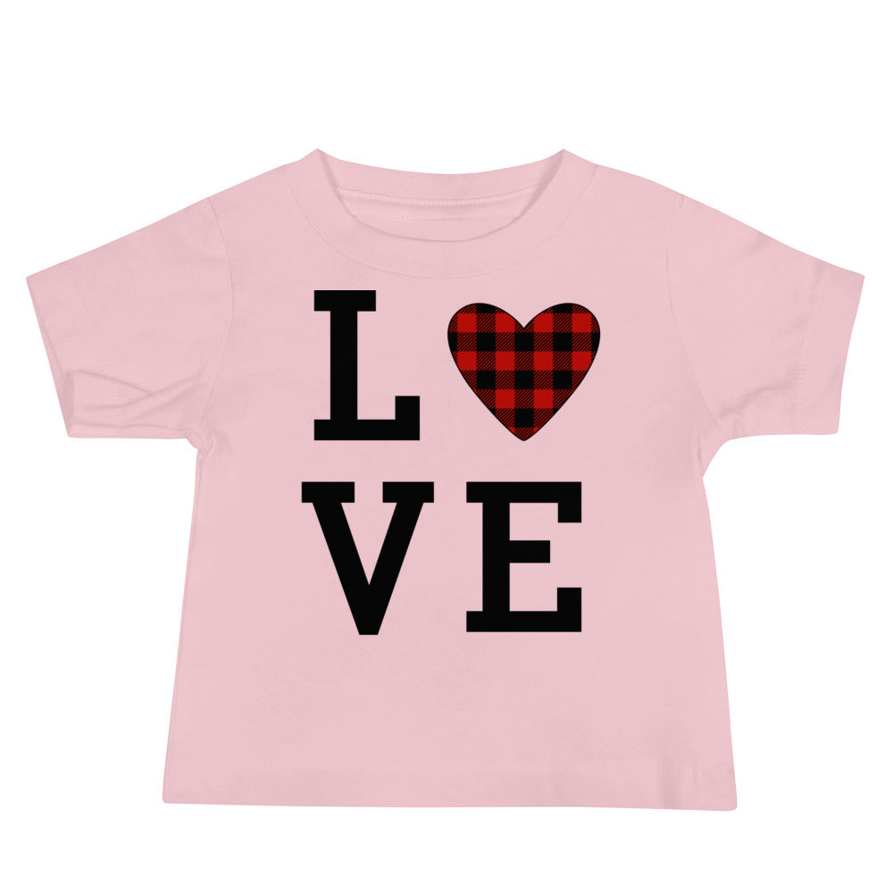 Plaid Love Premium Soft Baby Tee