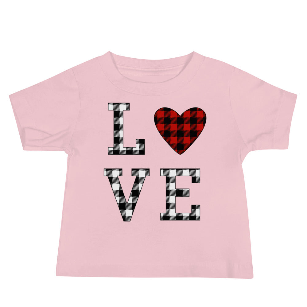 Plaid Love Premium Soft Baby Tee