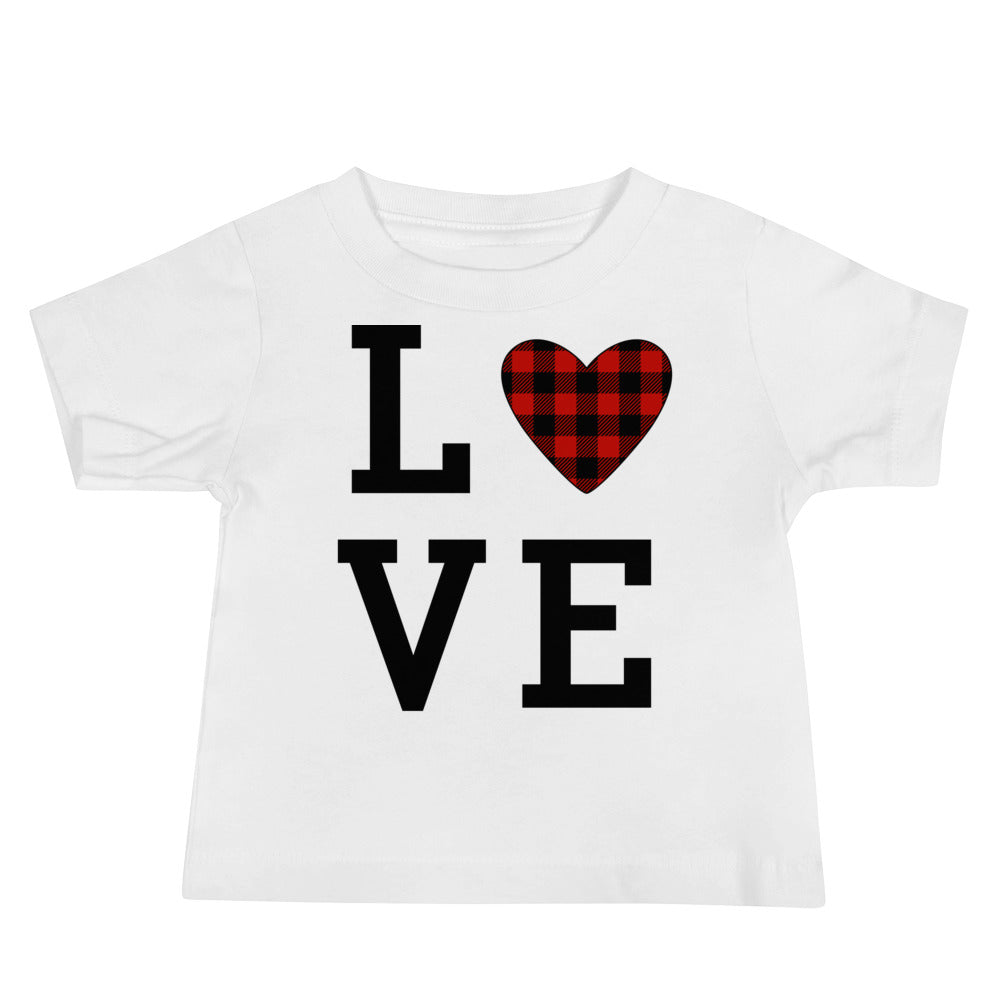 Plaid Love Premium Soft Baby Tee