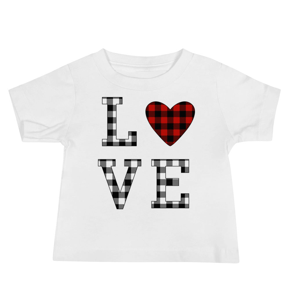 Plaid Love Premium Soft Baby Tee