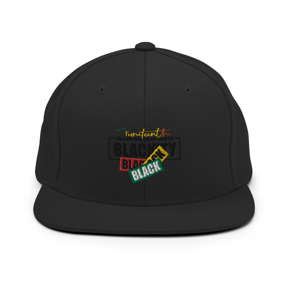 Juneteenth Black Black Snapback Hat