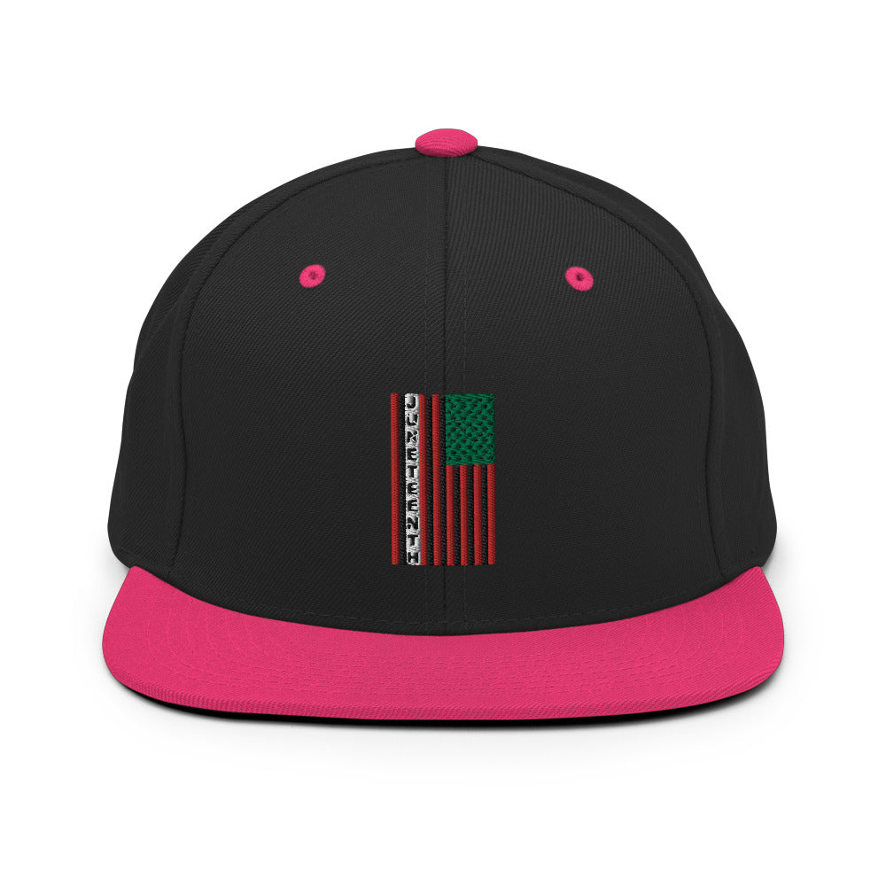 Juneteenth Flag Snapback Hat
