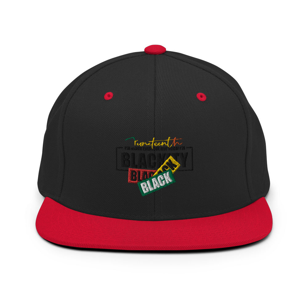 Juneteenth Black Black Snapback Hat