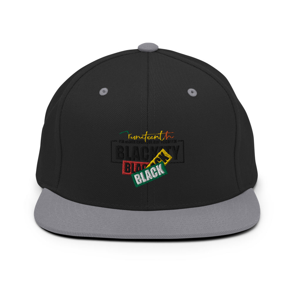 Juneteenth Black Black Snapback Hat