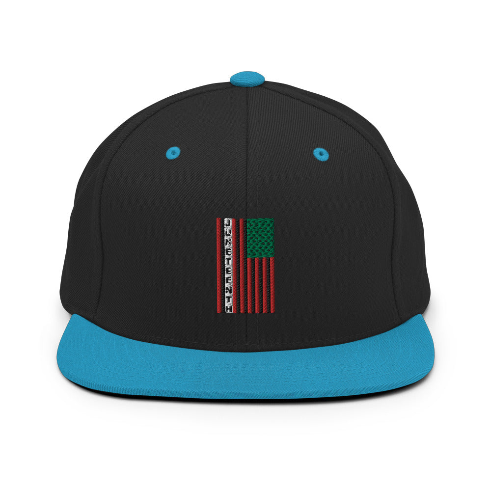 Juneteenth Flag Snapback Hat