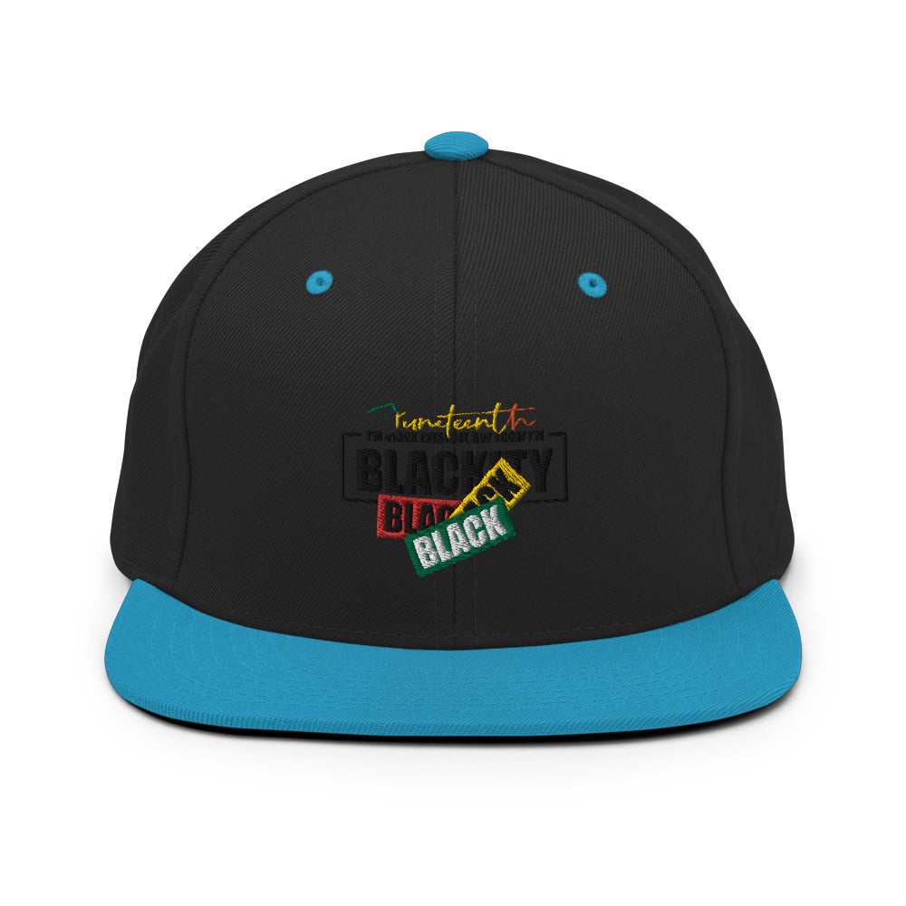 Juneteenth Black Black Snapback Hat