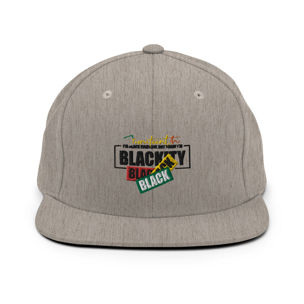 Juneteenth Black Black Snapback Hat