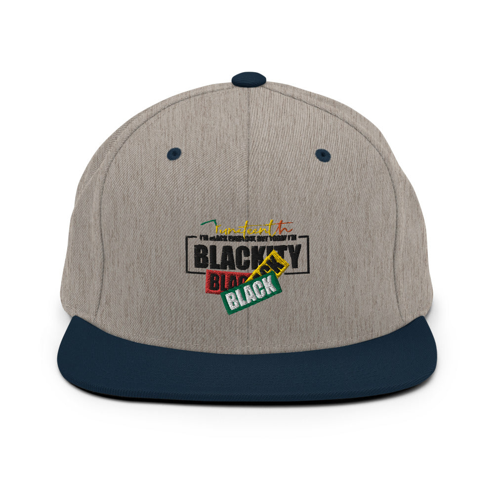 Juneteenth Black Black Snapback Hat