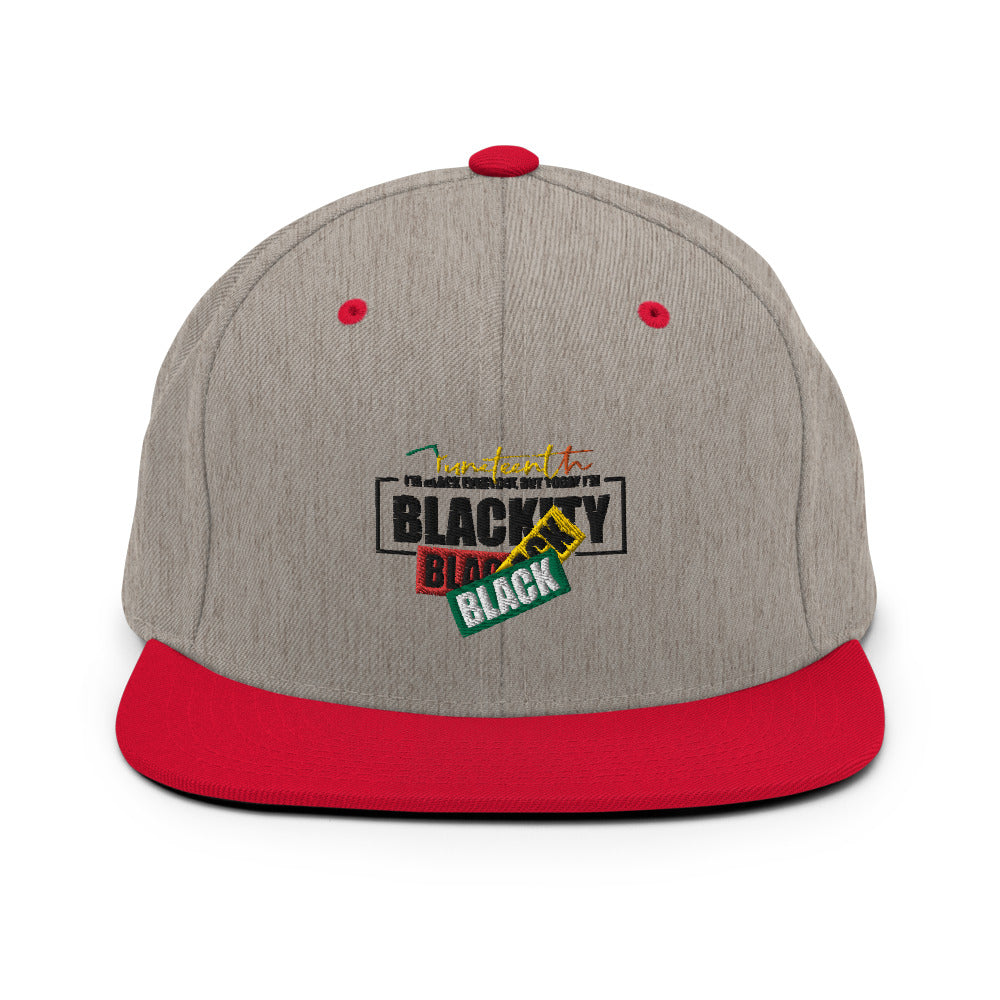 Juneteenth Black Black Snapback Hat