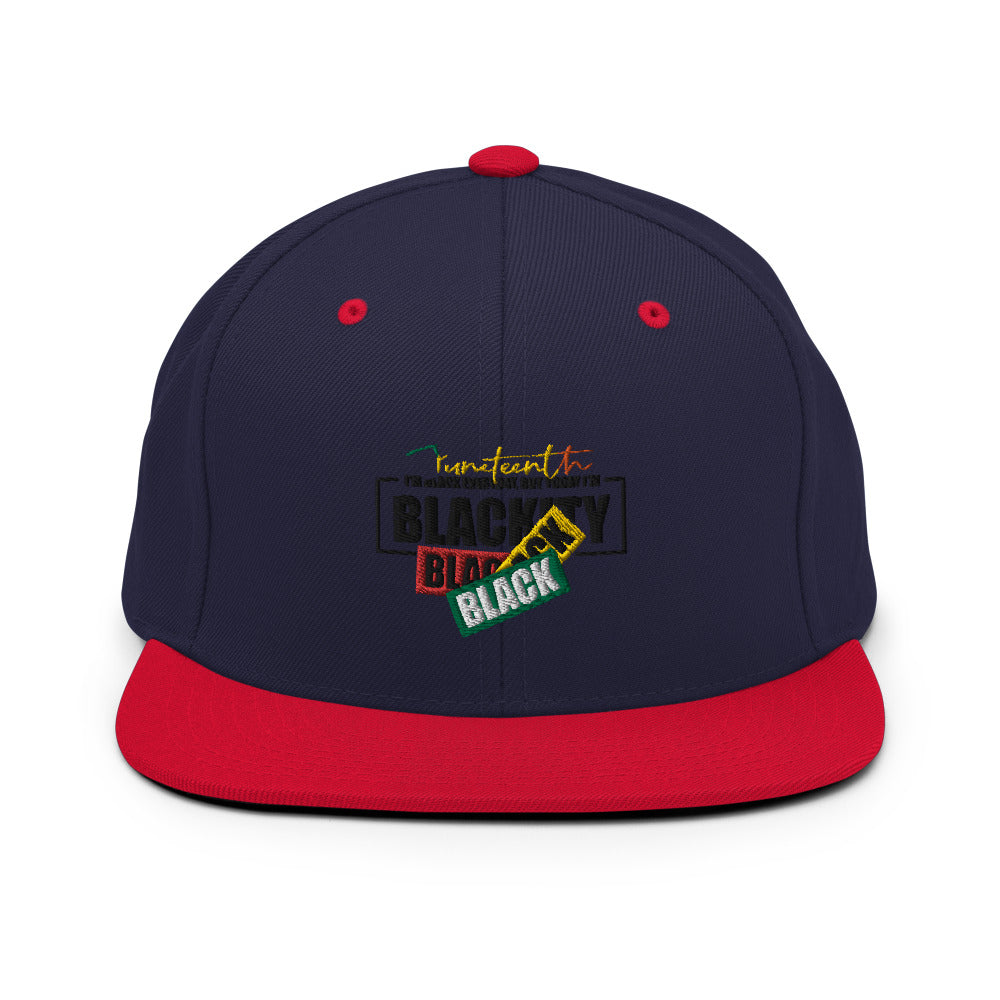 Juneteenth Black Black Snapback Hat