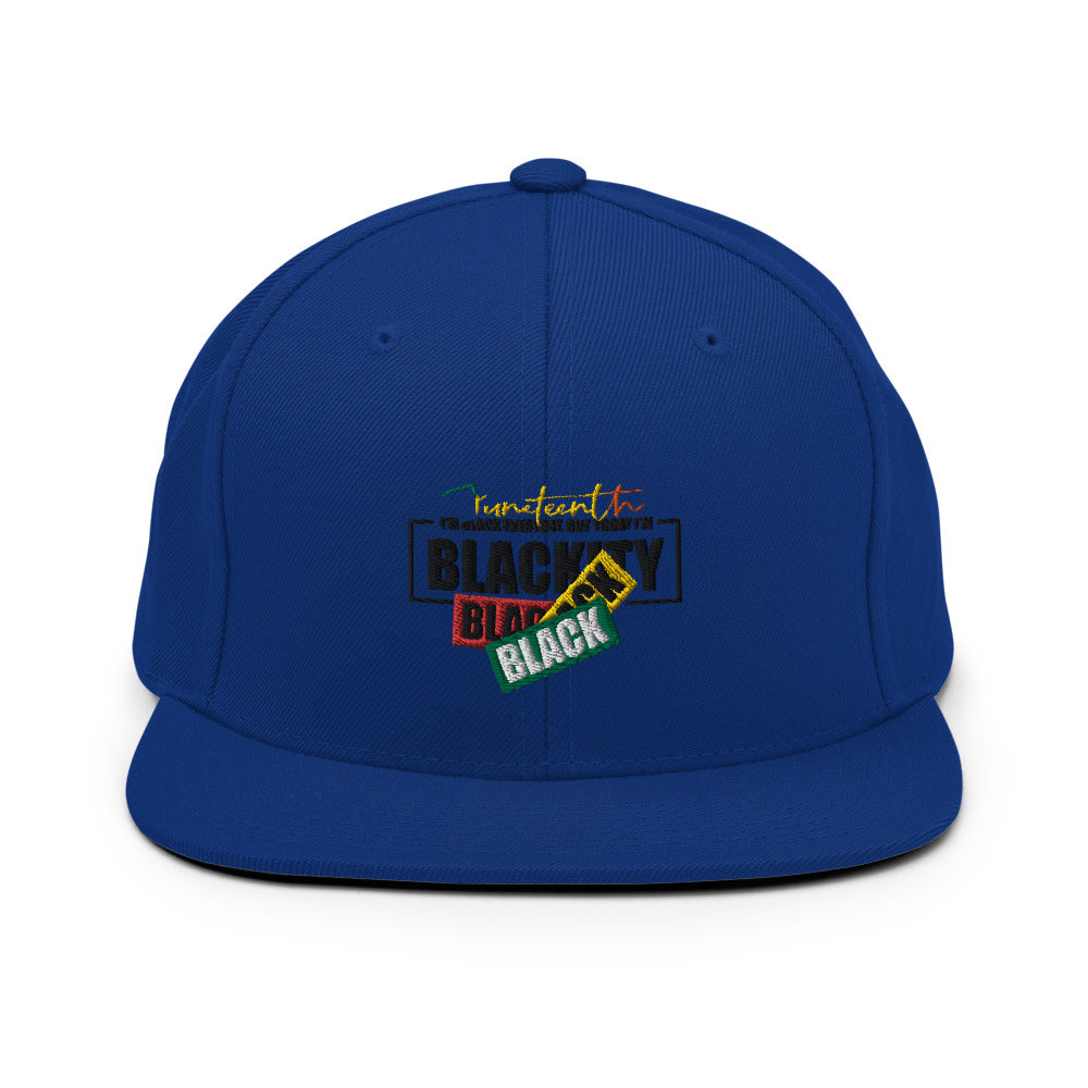 Juneteenth Black Black Snapback Hat