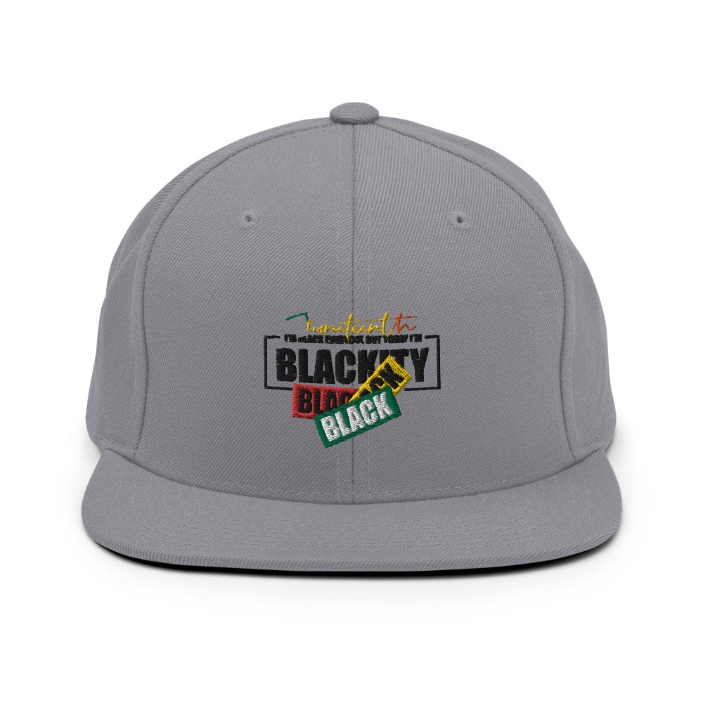 Juneteenth Black Black Snapback Hat