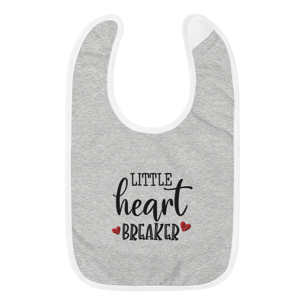 Little Heart Breaker Embroidered Baby Bib