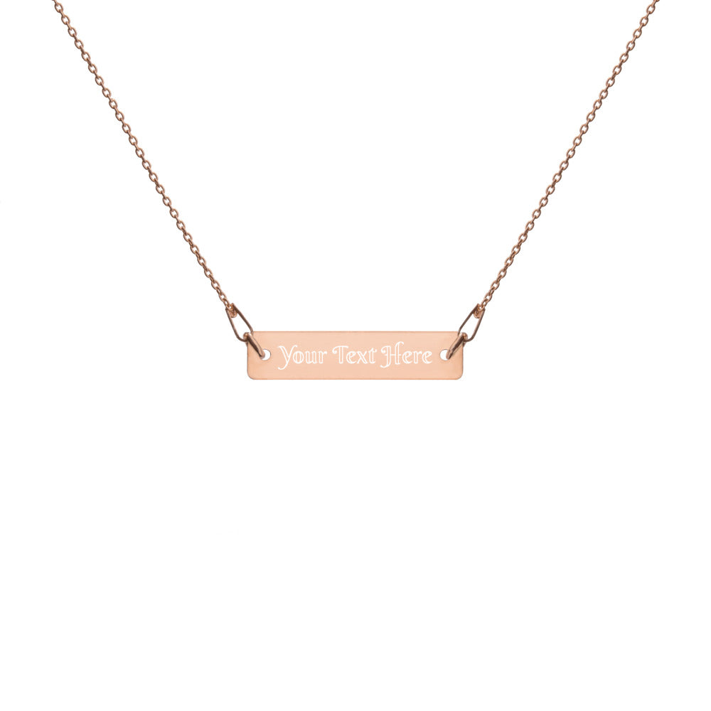 Personalized Engraved Bar Necklace