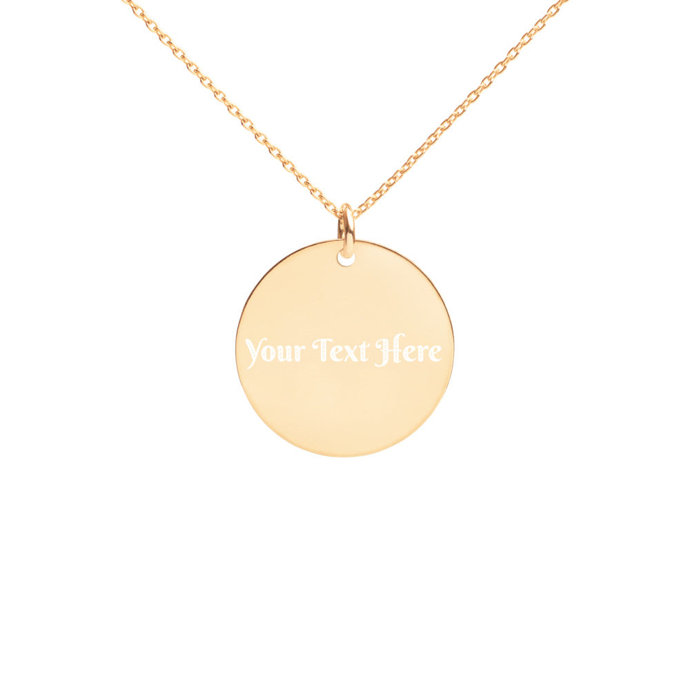 Personalized Engraved Disc Necklace