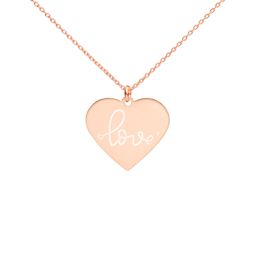 Personalized Engraved Heart Necklace