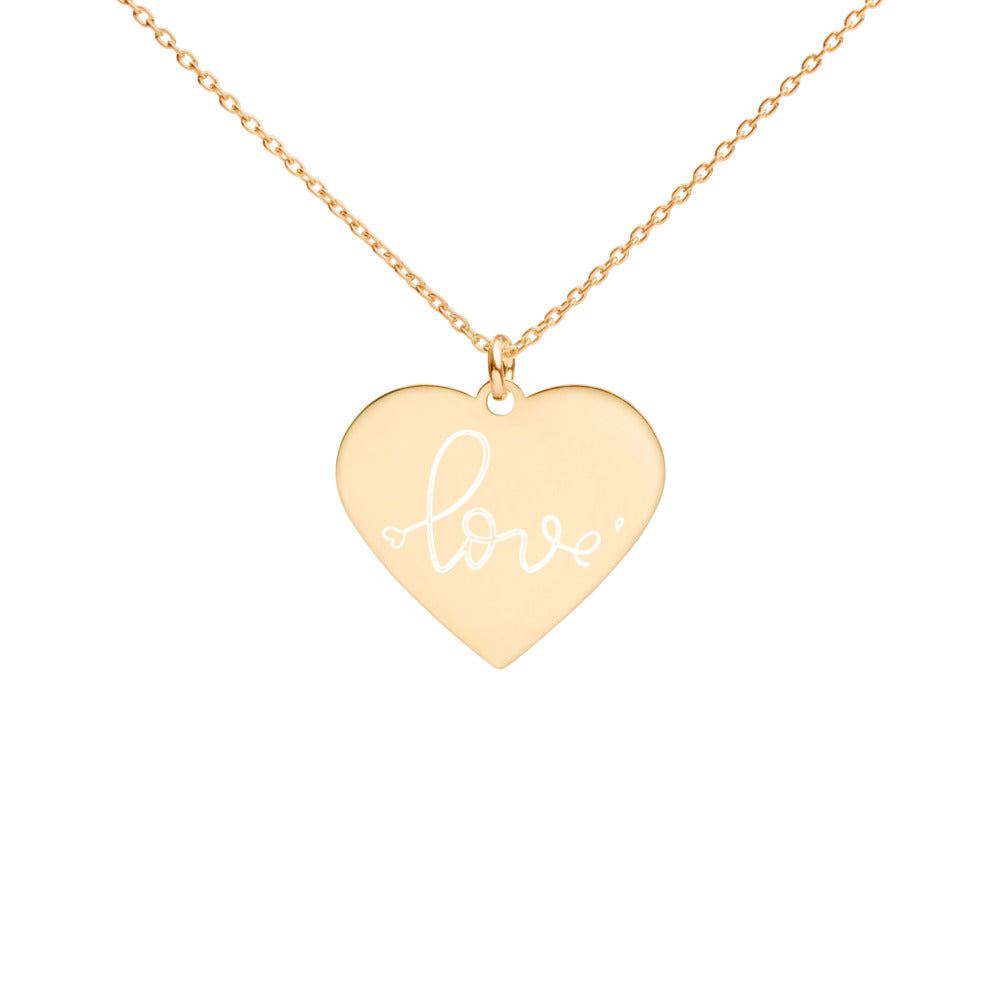 Personalized Engraved Heart Necklace