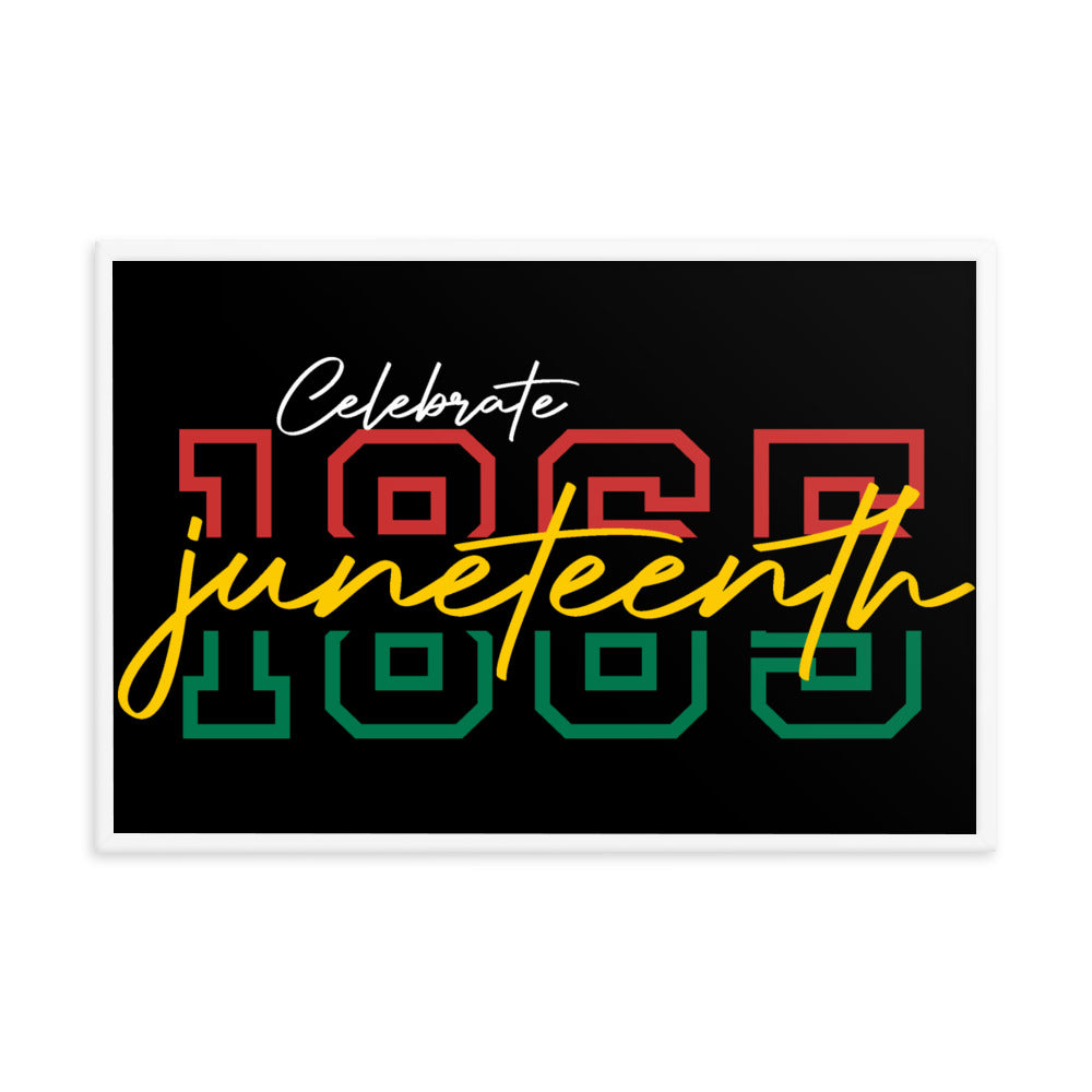 Celebrate Juneteenth 1865 Framed Poster