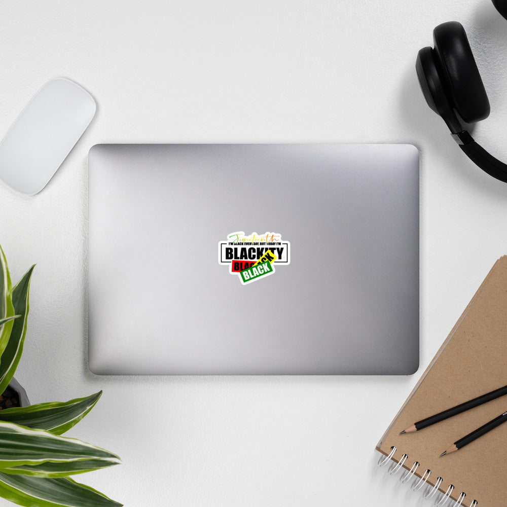 Juneteenth Black Black Bubble-free Stickers