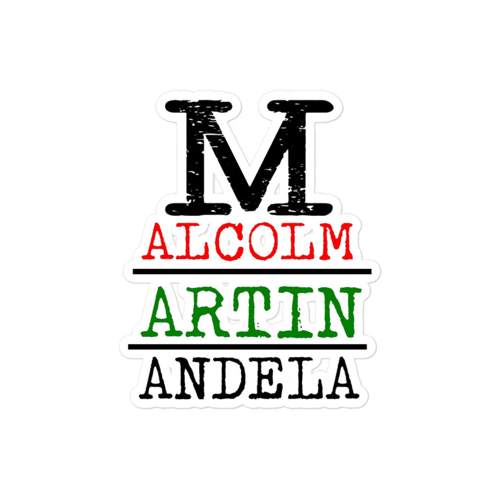 Malcolm Martin Mandela Bubble-free Stickers